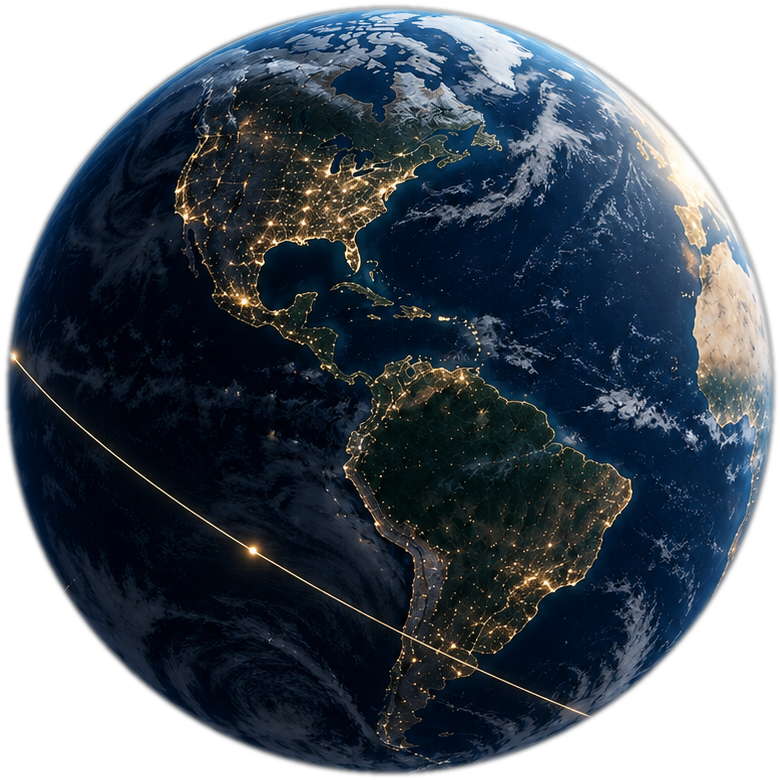 Tierra conectada por satélites